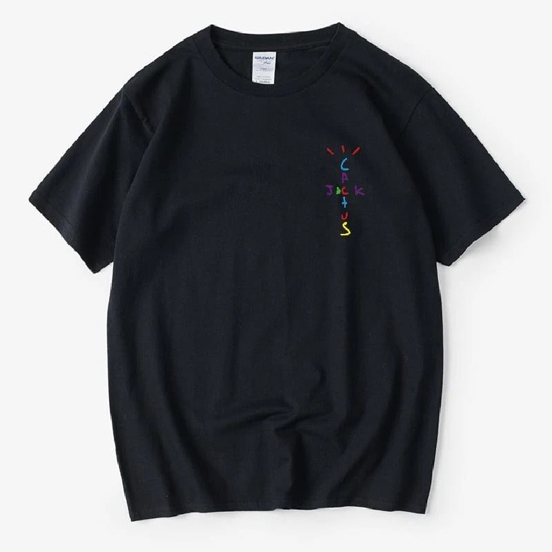 Camiseta Basica Camisa Travis Scott Cactus Jack Rapper Americano Cosplay Fan Oferta