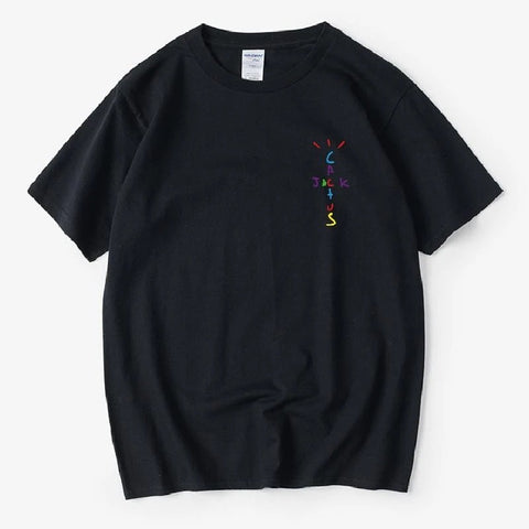 Camiseta Basica Camisa Travis Scott Cactus Jack Rapper Americano Cosplay Fan Oferta