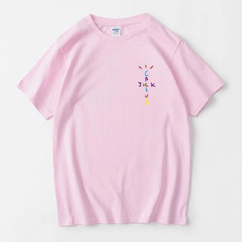 Camiseta Basica Camisa Travis Scott Cactus Jack Rapper Americano Cosplay Fan Oferta