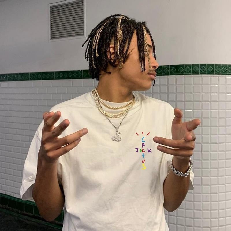 Camiseta Basica Camisa Travis Scott Cactus Jack Rapper Americano Cosplay Fan Oferta