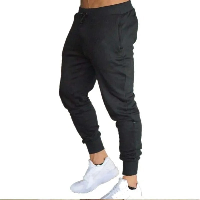 Calça De Moletom Masculino Lisa Casual Jogger Calças, Calças de Ginásio Fitness