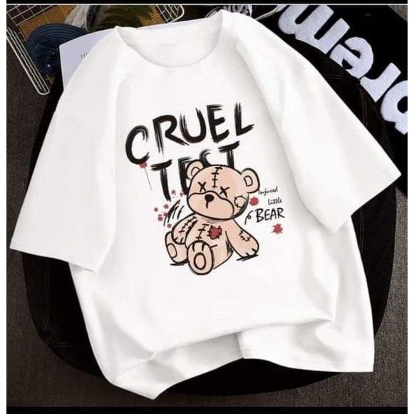 Camiseta Camisa De Algodão Varias Cores Urso Engraçada Retro Promoção