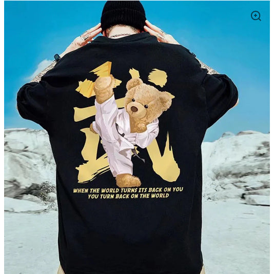 CAMISETA BÁSICA TEDDY BEAR KUNG FU CRIATIVA FOFO ENVIO RAPIDO