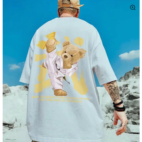 CAMISETA BÁSICA TEDDY BEAR KUNG FU CRIATIVA FOFO ENVIO RAPIDO