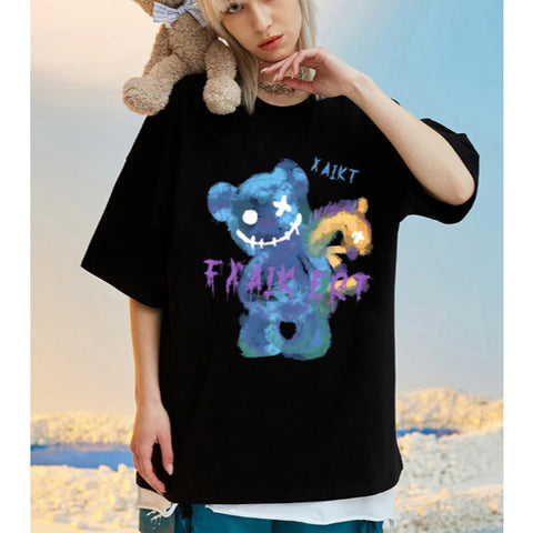 CAMISETA FEMININA FXAIK BEAR URSO TERROR EM PROMOÇÃO