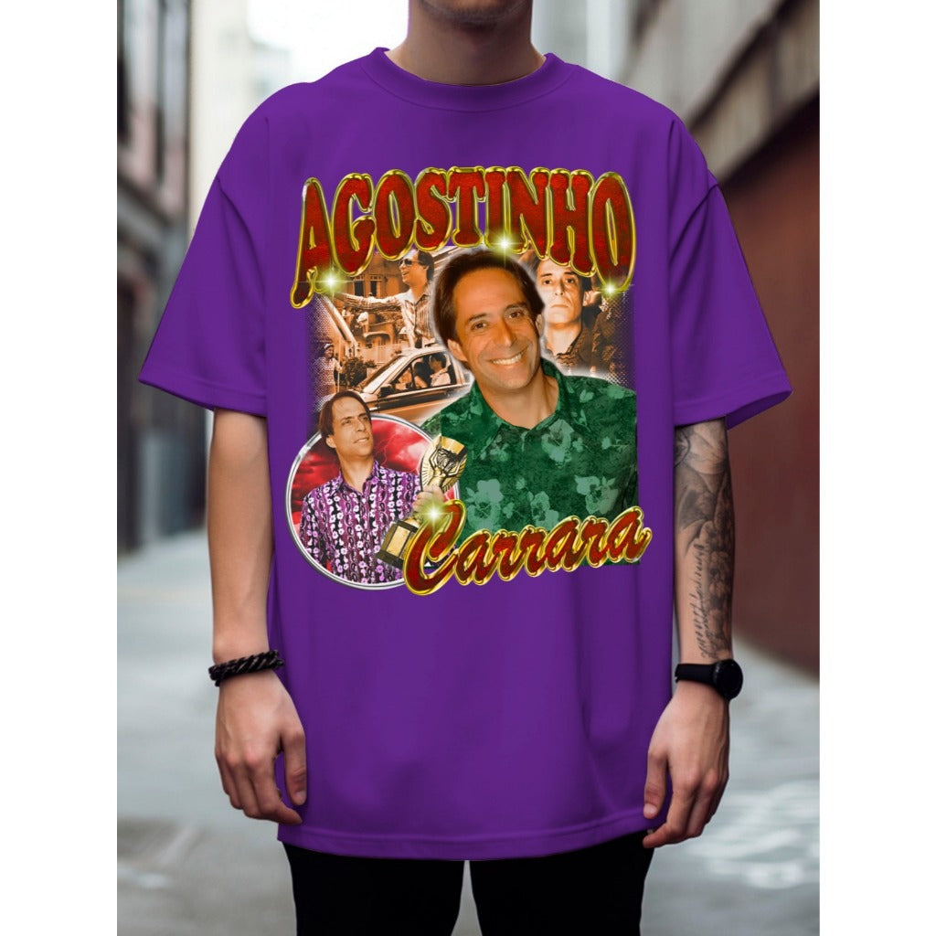 Camisa Camiseta De Algodão Agostinho Carrara Engraçada Streetwear Em Promoção