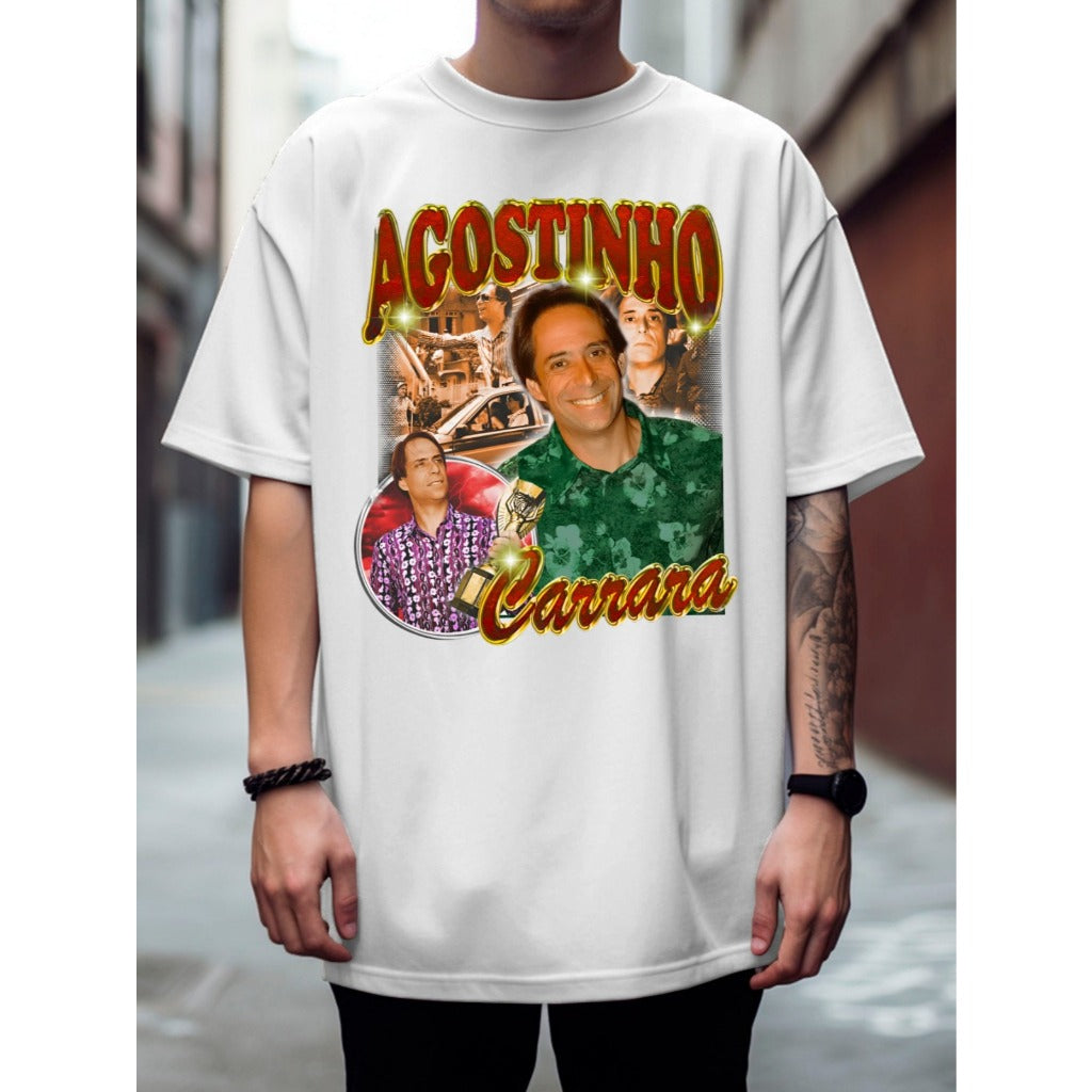 Camisa Camiseta De Algodão Agostinho Carrara Engraçada Streetwear Em Promoção