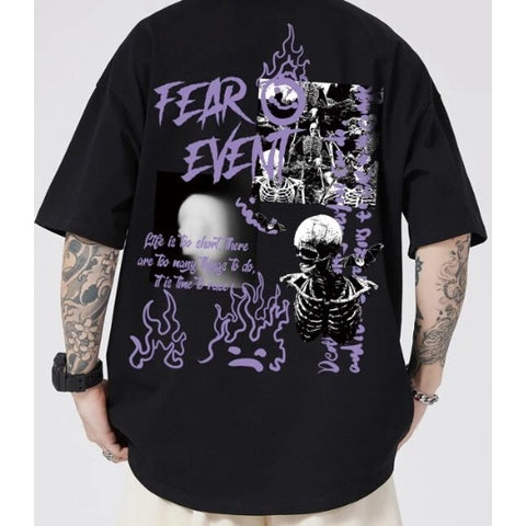 Camisa Blusa Camiseta Esqueleto Fear Moda De Rua Streetwear! Envio Rapido