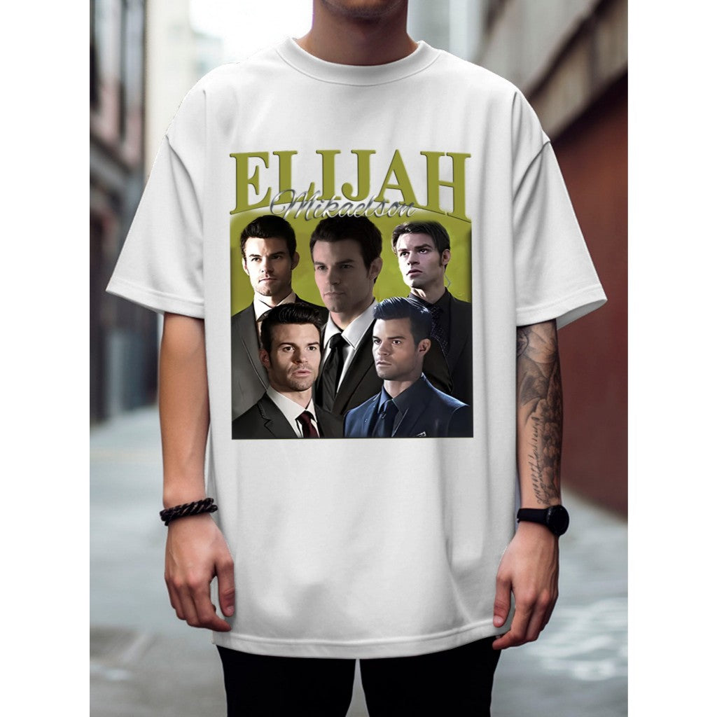 Unisex Elijah Mikaelson Vint camiseta, Casa Unisex camisa Pronta Entrega Varias Cores