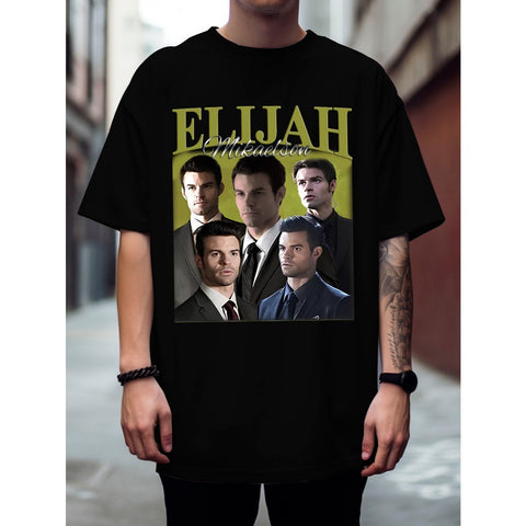 Unisex Elijah Mikaelson Vint camiseta, Casa Unisex camisa Pronta Entrega Varias Cores