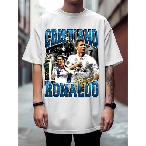 Camiseta Basica Malha Premium Cr7 Fã Club Melhor Do Mundo Cristiano Ronaldo Oferta