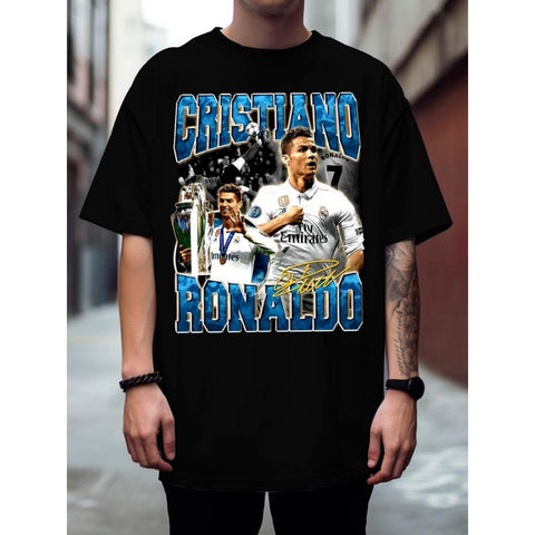 Camiseta Basica Malha Premium Cr7 Fã Club Melhor Do Mundo Cristiano Ronaldo Oferta