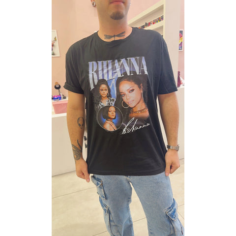 Camiseta Unissex Rihanna Vintage Algodão Premium Envio Rapido Plus Size