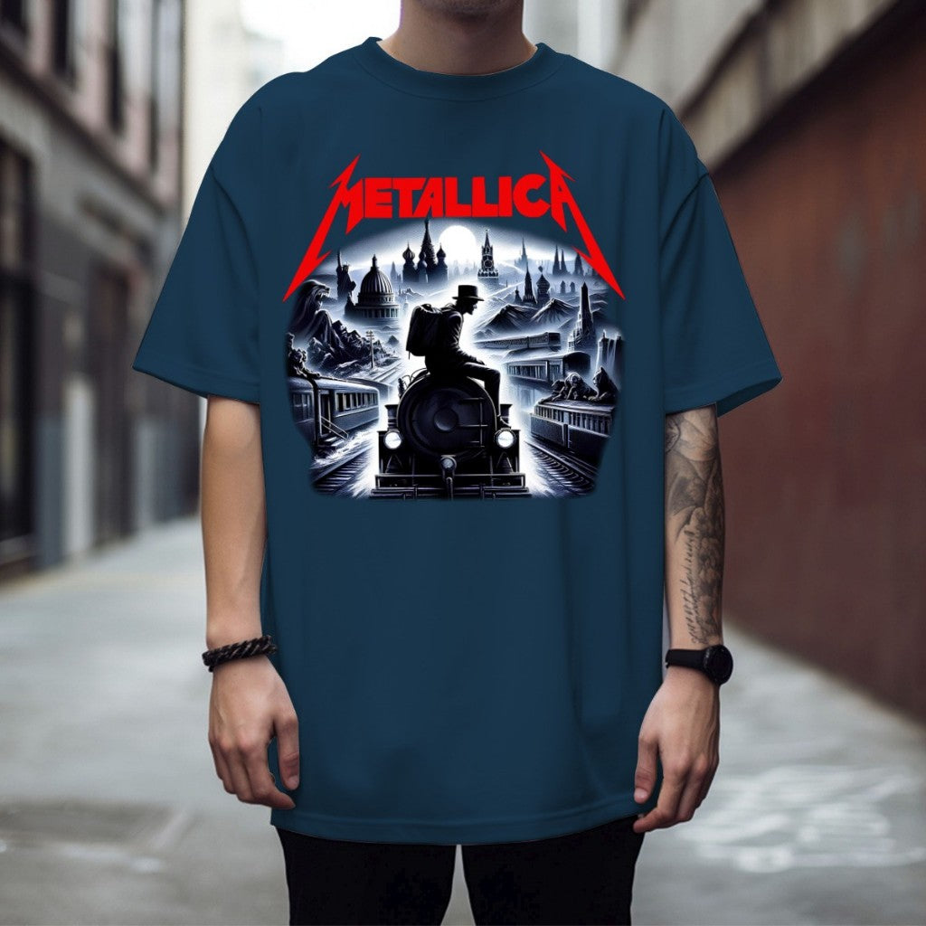 Camisa 100% Algodão Metalica - Camiseta de Banda de Rock N Roll Unissex Envio Hoje