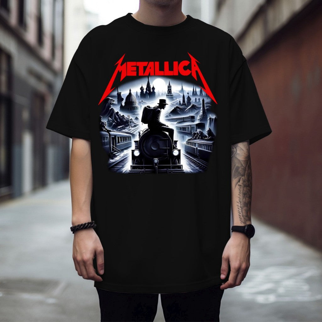 Camisa 100% Algodão Metalica - Camiseta de Banda de Rock N Roll Unissex Envio Hoje