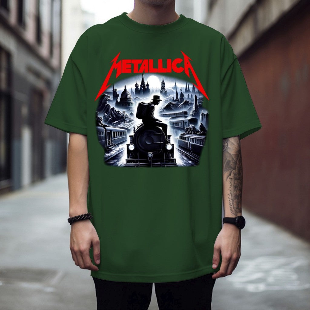 Camisa 100% Algodão Metalica - Camiseta de Banda de Rock N Roll Unissex Envio Hoje
