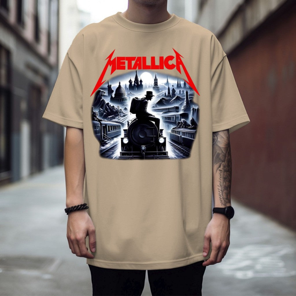 Camisa 100% Algodão Metalica - Camiseta de Banda de Rock N Roll Unissex Envio Hoje