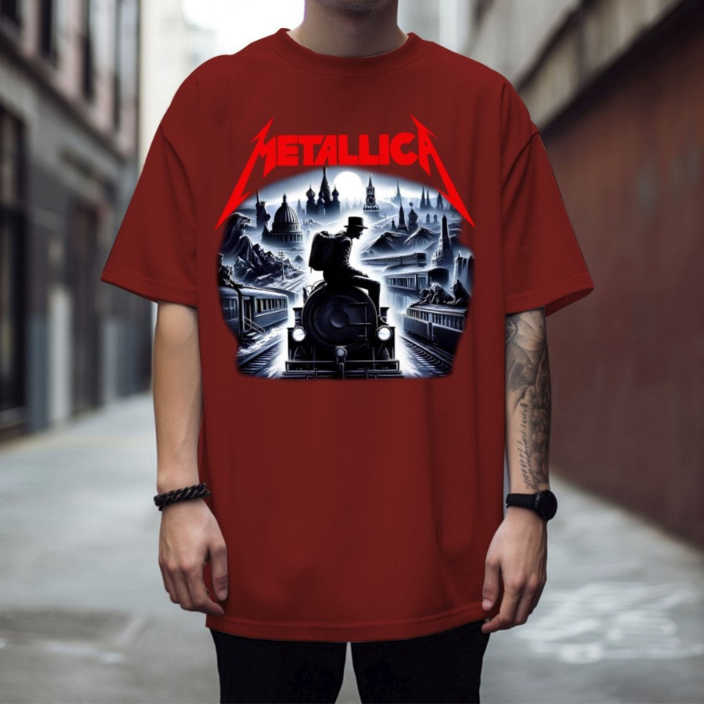 Camisa 100% Algodão Metalica - Camiseta de Banda de Rock N Roll Unissex Envio Hoje