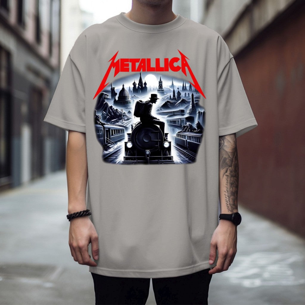 Camisa 100% Algodão Metalica - Camiseta de Banda de Rock N Roll Unissex Envio Hoje
