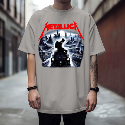 Camisa 100% Algodão Metalica - Camiseta de Banda de Rock N Roll Unissex Envio Hoje