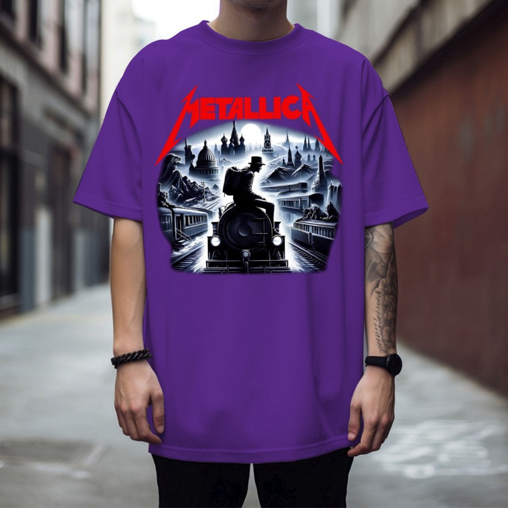 Camisa 100% Algodão Metalica - Camiseta de Banda de Rock N Roll Unissex Envio Hoje