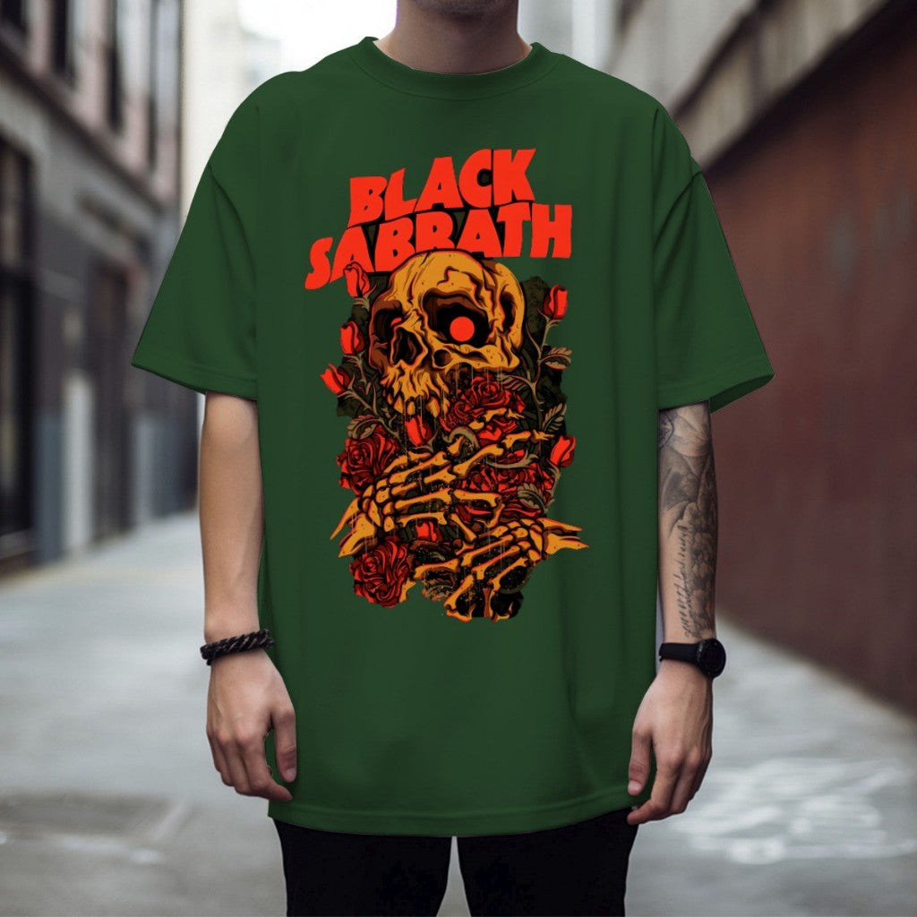 Camisa Black Sabbath - Camiseta de Banda de Rock N Roll Novidade 100% Algodão