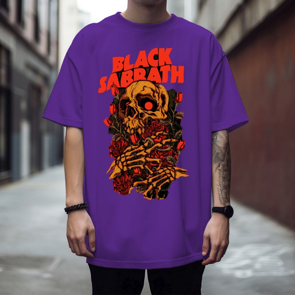Camisa Black Sabbath - Camiseta de Banda de Rock N Roll Novidade 100% Algodão