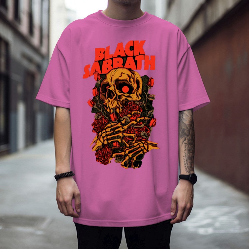 Camisa Black Sabbath - Camiseta de Banda de Rock N Roll Novidade 100% Algodão