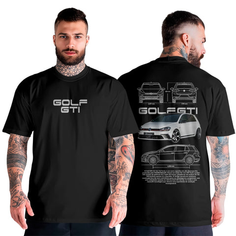 Camiseta T-Shirt Carro Golf Gti 2.0 16v Tsi a/t Luxuoso Lançamento Do Ano Verão