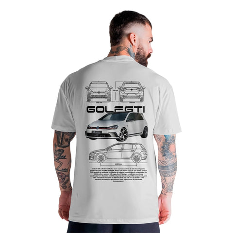 Camiseta T-Shirt Carro Golf Gti 2.0 16v Tsi a/t Luxuoso Lançamento Do Ano Verão