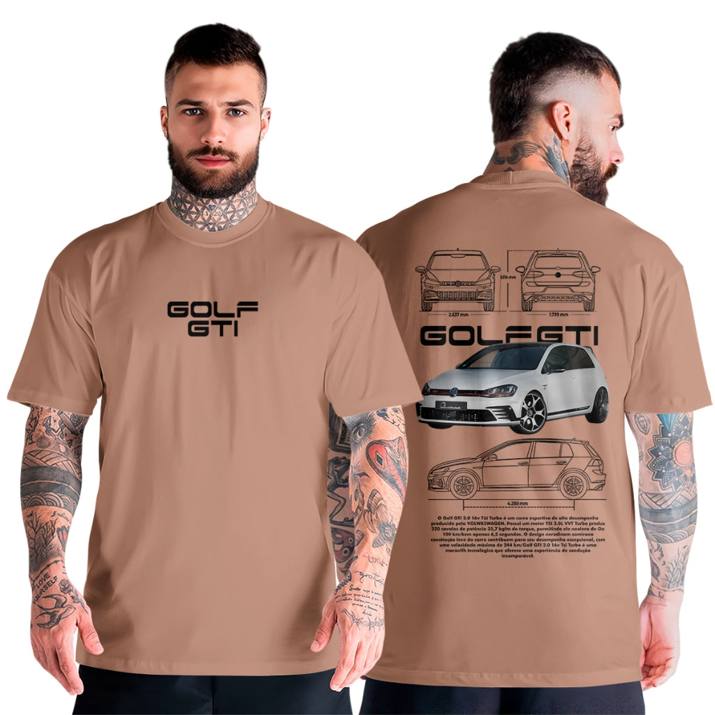 Camiseta T-Shirt Carro Golf Gti 2.0 16v Tsi a/t Luxuoso Lançamento Do Ano Verão