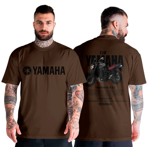 Blusa Masculina Manga Curta Oversized Variadas Cores Look Urbano Moto FZ6