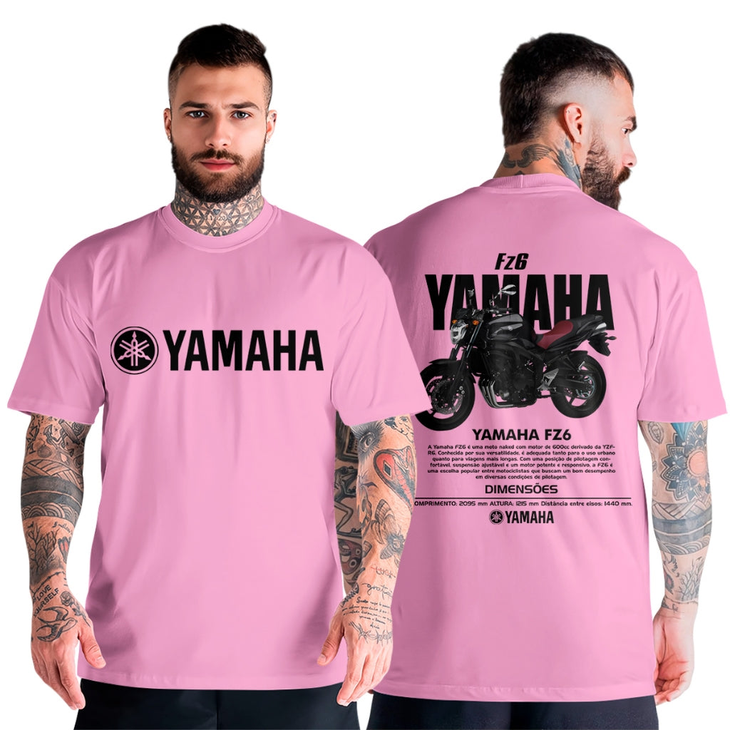 Blusa Masculina Manga Curta Oversized Variadas Cores Look Urbano Moto FZ6