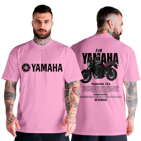Blusa Masculina Manga Curta Oversized Variadas Cores Look Urbano Moto FZ6