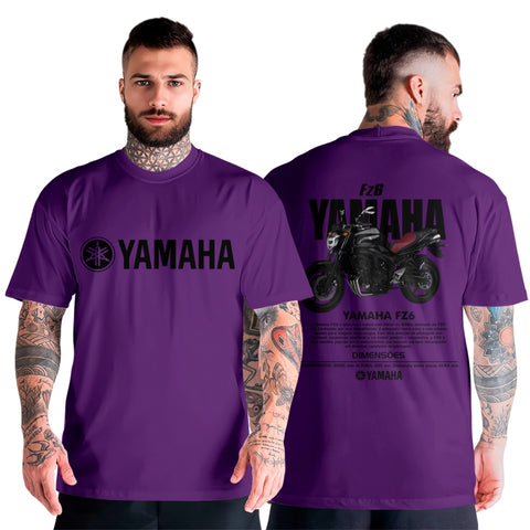 Blusa Masculina Manga Curta Oversized Variadas Cores Look Urbano Moto FZ6
