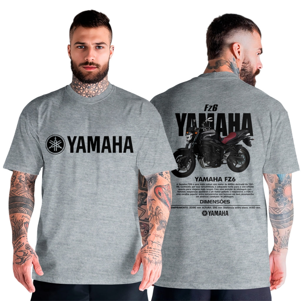 Blusa Masculina Manga Curta Oversized Variadas Cores Look Urbano Moto FZ6