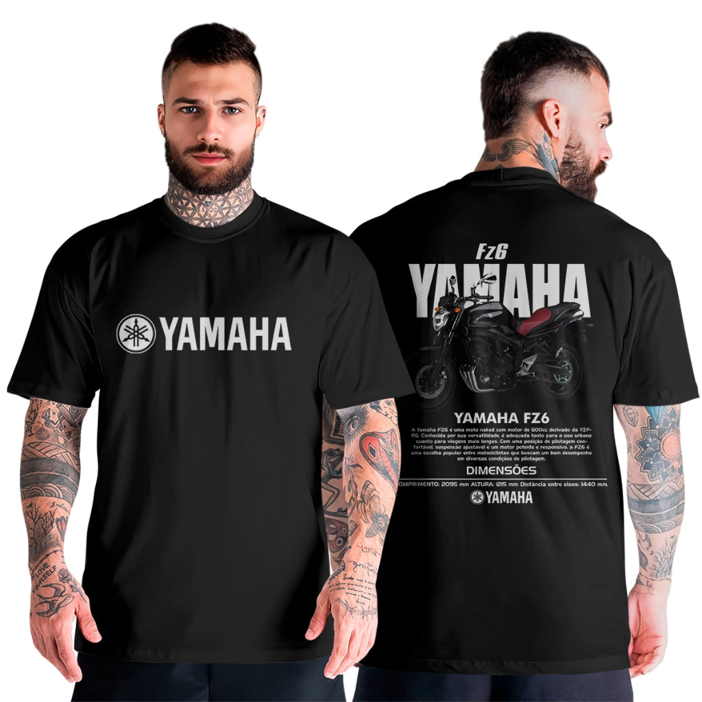 Blusa Masculina Manga Curta Oversized Variadas Cores Look Urbano Moto FZ6