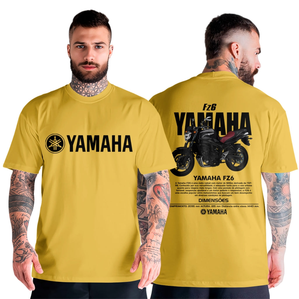 Blusa Masculina Manga Curta Oversized Variadas Cores Look Urbano Moto FZ6