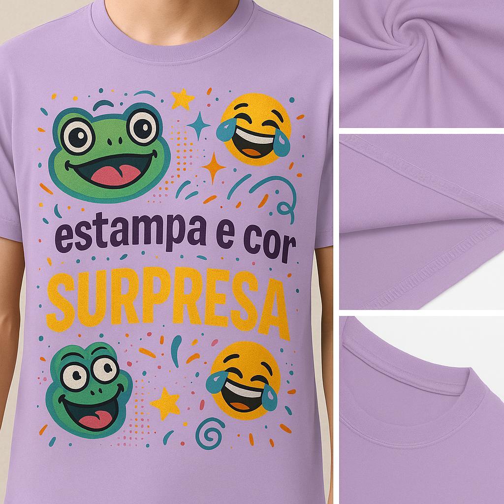 Queima de Estoque Camiseta Básica Ou Regata Estampa Aleatória Bazar Compre Hoje