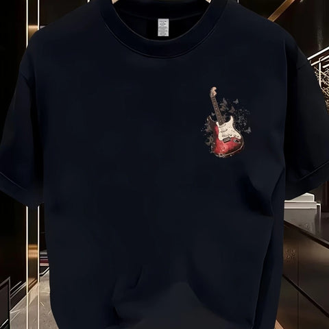 Camiseta Guitarra Borboleta Camisa Blusa Unissex Masculino Feminino 100% Algodão Top Premium Street wear Plus Size