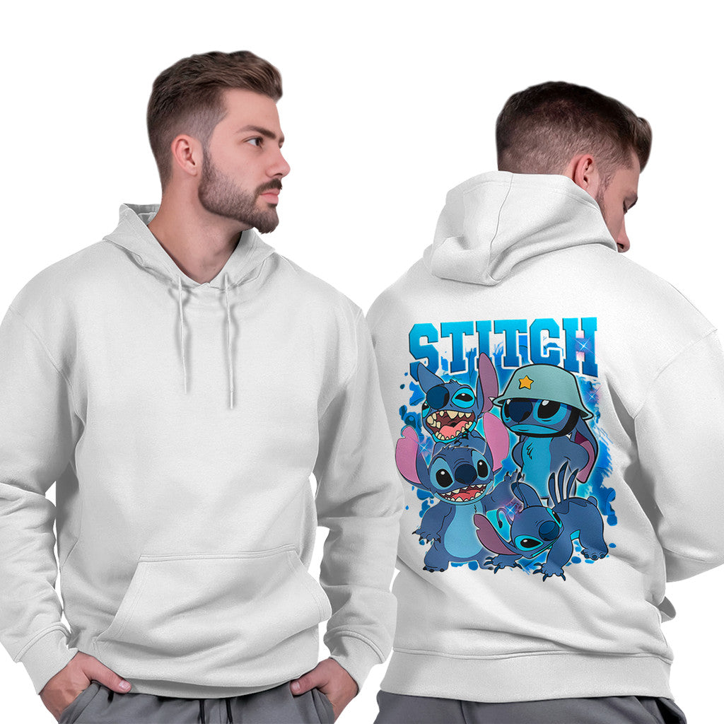 Moletom Canguru Unissex Estampa Algodão Streetwear Quente Casual Stitch