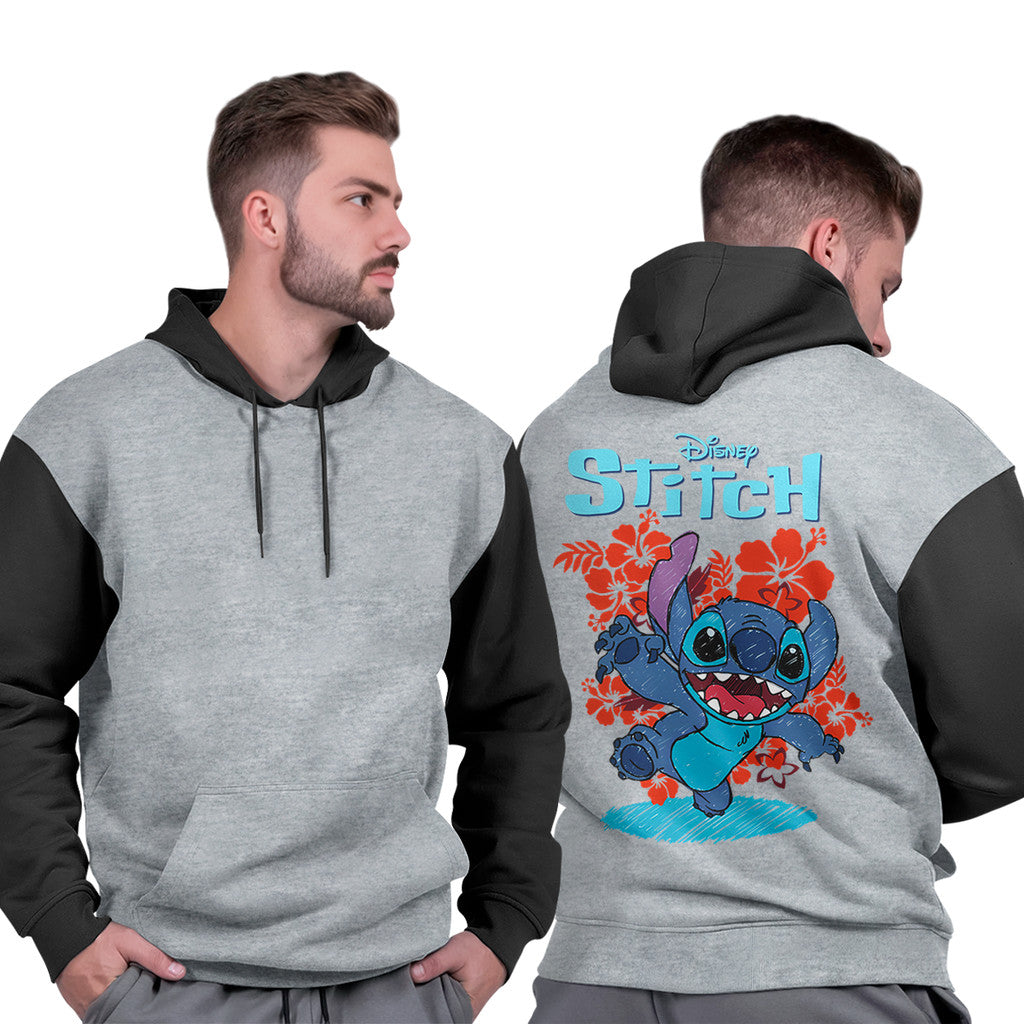 Moletom Masculino Capuz Canguru Flanelado Estilo Streetwear Promoção Stitch