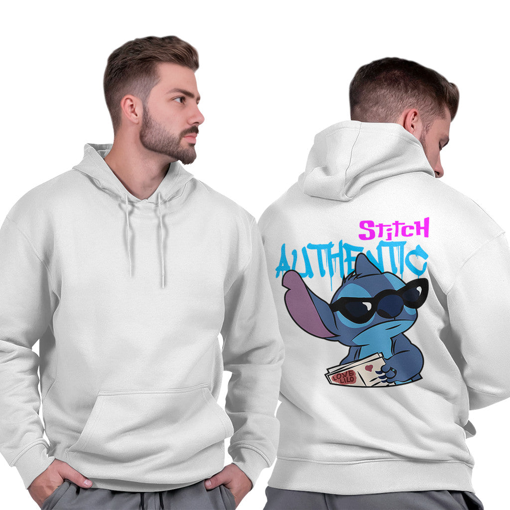 Moletom Canguru Masculino Capuz Grosso Algodão Casual Quente Stitch