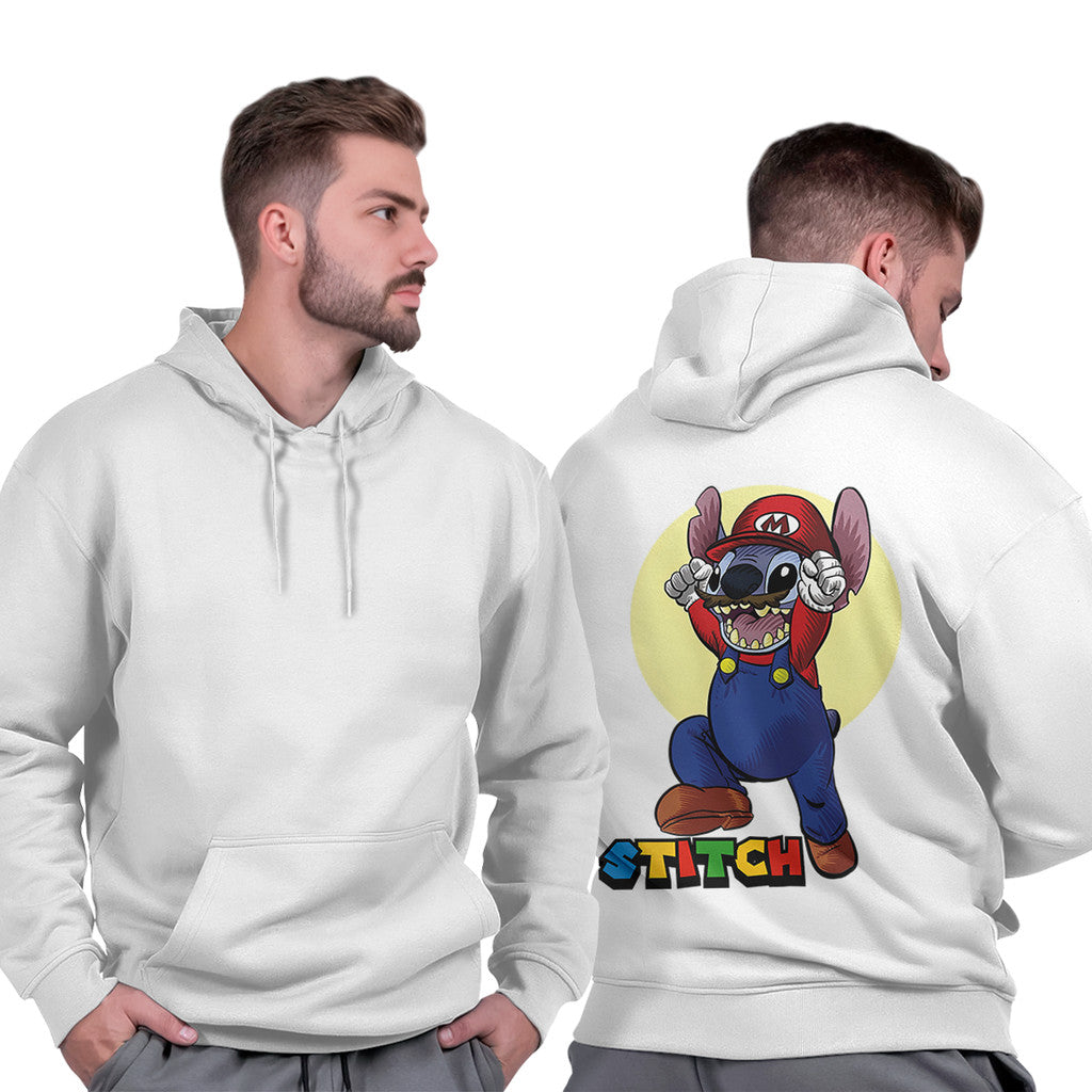 Moletom Masculino Capuz Flanelado Casual Básico Confortável Inverno Stitch