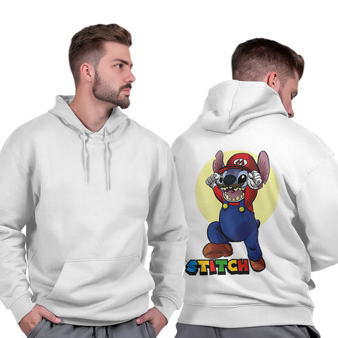 Moletom Masculino Capuz Flanelado Casual Básico Confortável Inverno Stitch