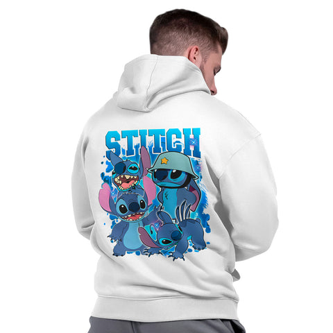Moletom Capuz Unissex Grosso Confortável Casual Streetwear Estiloso Stitch