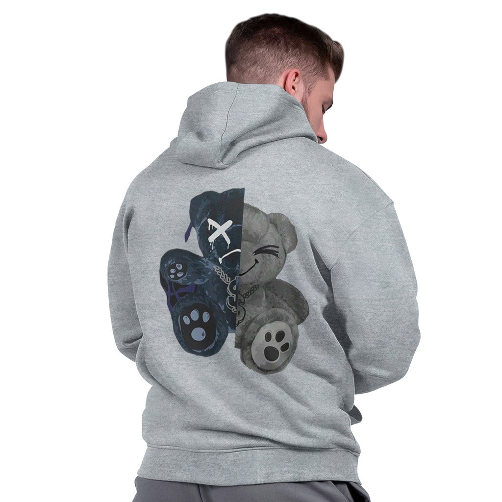 Casaco Masculino Moletom Blusão Capuz Flanelado Peluciado Premium Urso