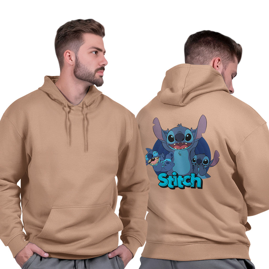 Moletom Unissex Estampa Streetwear Grosso Capuz Confortável Casual Stich
