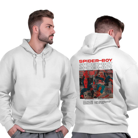 Moletom Capuz Unissex Algodão Liso Básico Casual Flanelado Aranha