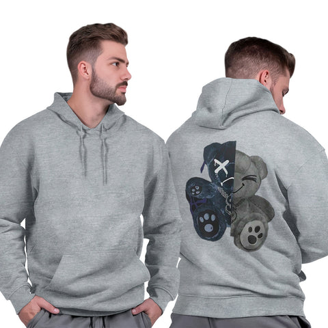 Casaco Masculino Moletom Blusão Capuz Flanelado Peluciado Premium Urso